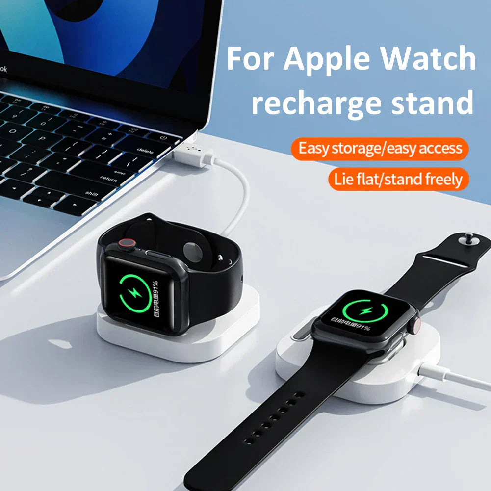 2 in 1 Portable Wireless Charger for IWatch 8 7 6 5 4 Magnetic Charging Dock Station Type C Charger for Apple Watch Series Ultra