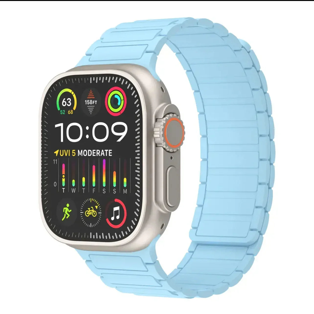 AW Magnetic Sports Strap for iwatch HK9 Pro Max Ultra 2 band 44mm 45mm 42mm 38mm 49mm HK8 Pro Max H12 Ultra DT8 Plus S9 SE Band