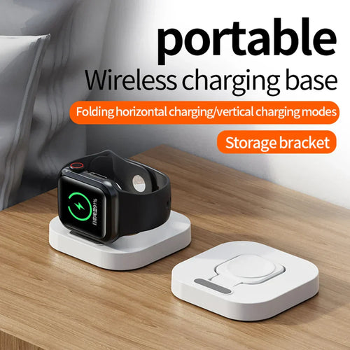 2 in 1 Portable Wireless Charger for IWatch 8 7 6 5 4 Magnetic Charging Dock Station Type C Charger for Apple Watch Series Ultra