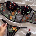 Black floral set