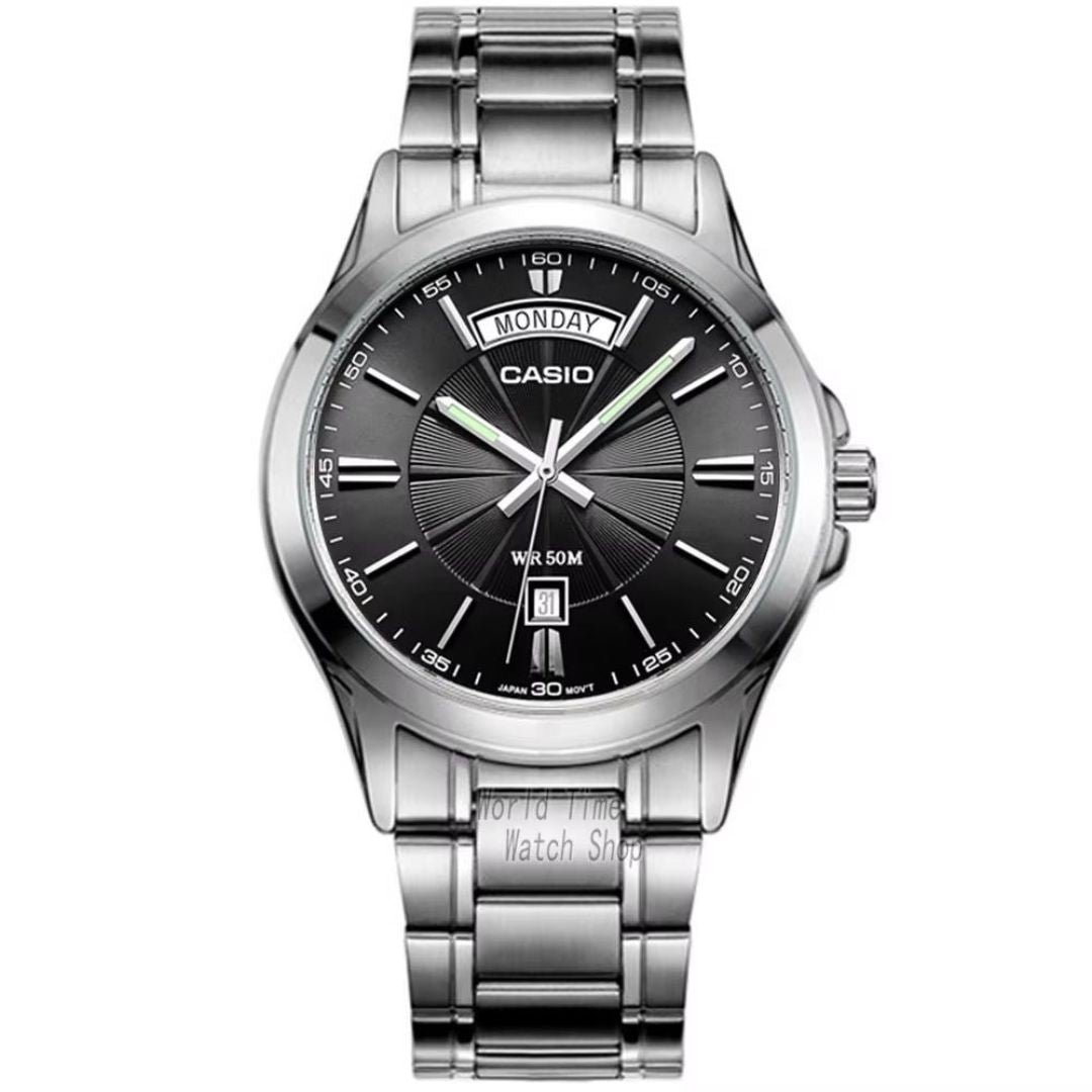 Casio Enticer MTP-1381D-1AV Black Dial Men’s Dress Watch