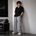 Graphic printed baggy trouser