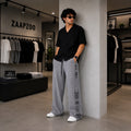Graphic printed baggy trouser